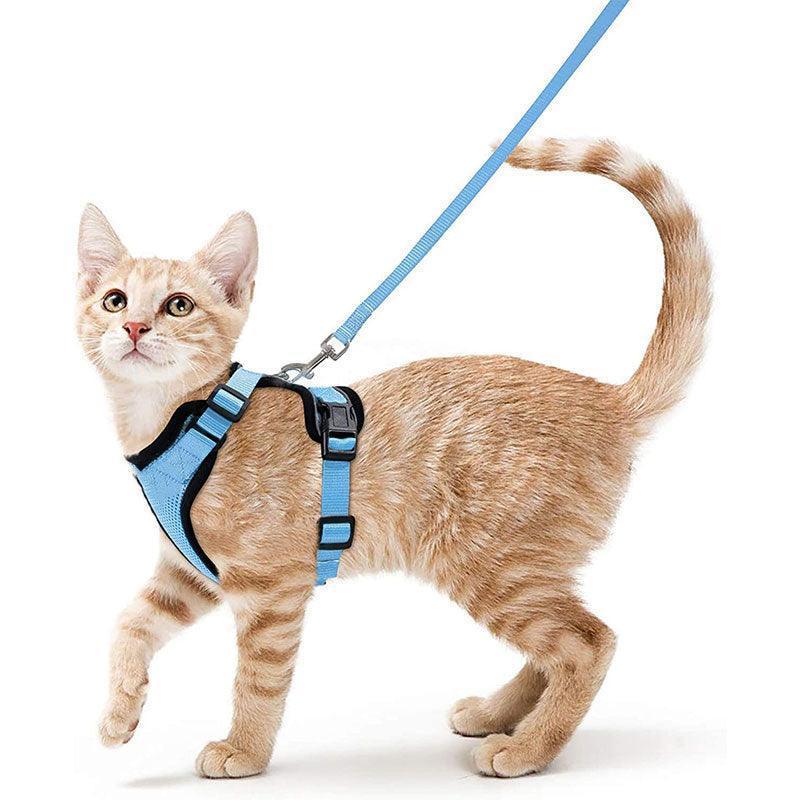 Reflective Strips Cat Leash Set 11 Color Vest Harnesses