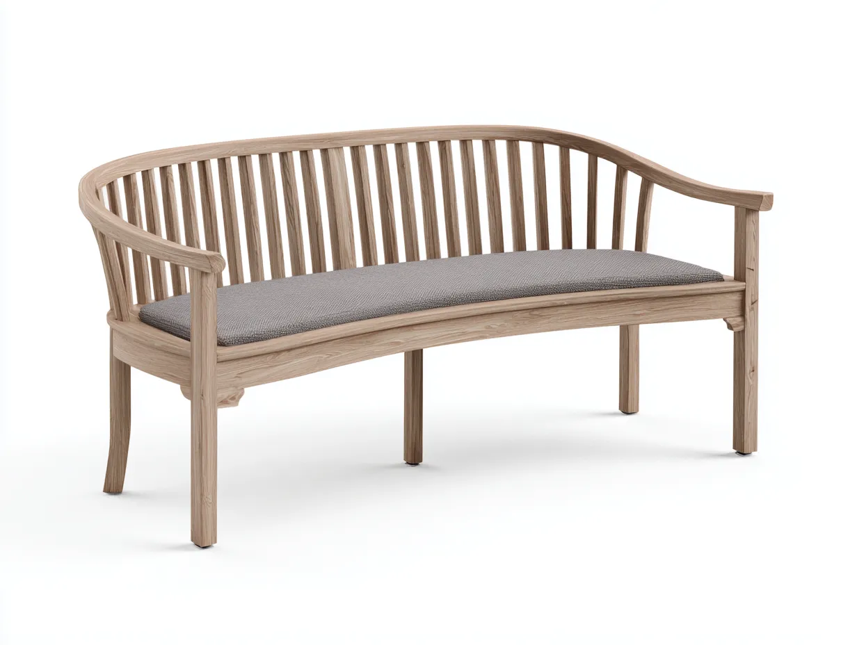 Gartenbank - Teakholz - 152x66x87 cm - Natur - Elegantes Gartendesign-Havenuploft