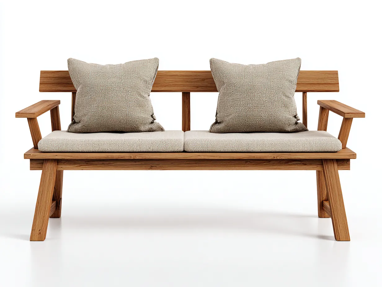 Gartenbank - Holz - 150x68x86 cm - Natur - Modernes Gartendesign-Havenuploft