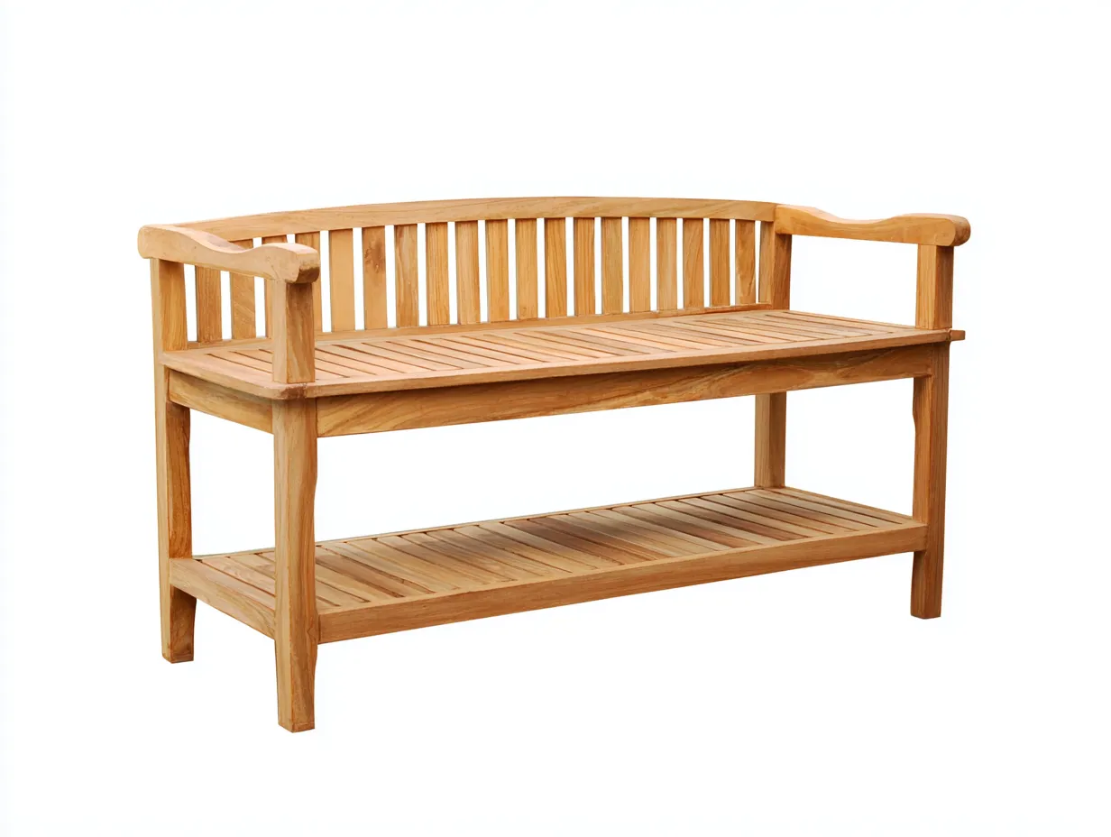 Gartenbank - Teakholz - 125x46x88 cm - Natur - Funktionales Gartendesign-Havenuploft