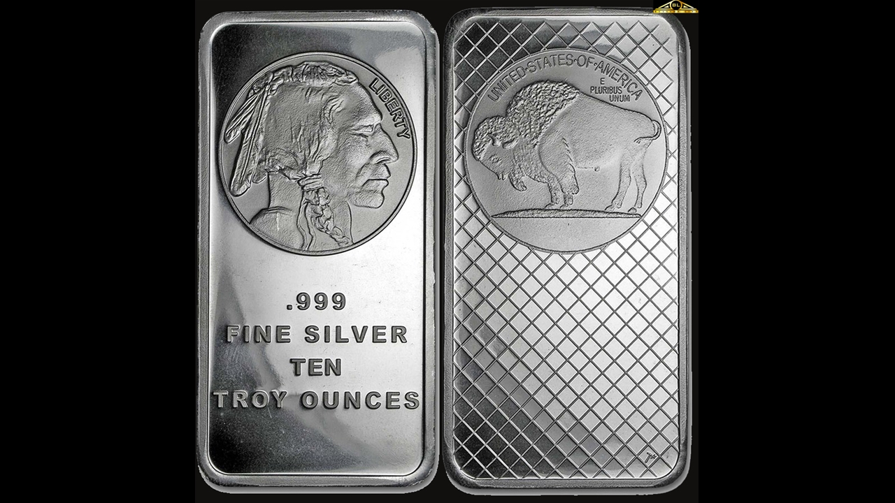 10 oz Silvertowne Mint Buffalo Silver Bar