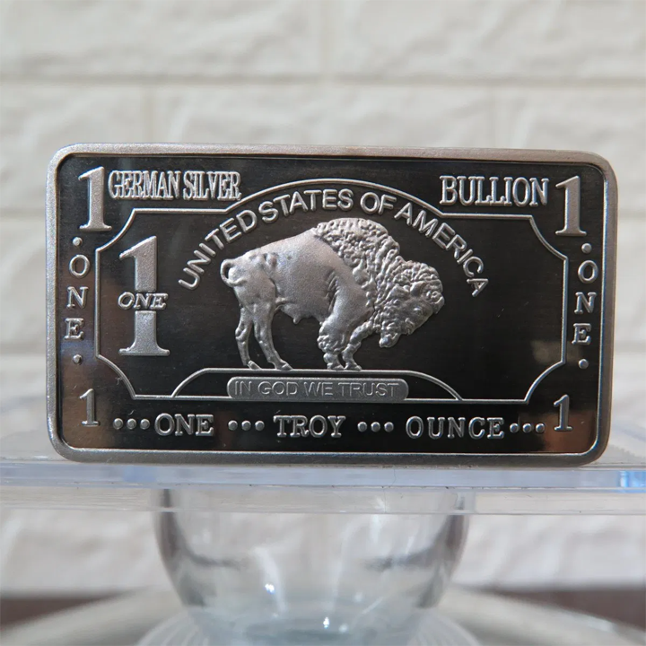 🔥 Final Hours! Only $16.98 - Buffalo Commemorative Silver Bar - 1 oz One Troy Ounce .999 Fine German Silver Bar