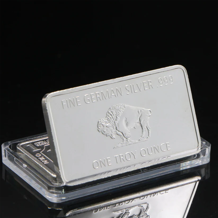 🔥 Final Hours! Only $16.98 - Buffalo Commemorative Silver Bar - 1 oz One Troy Ounce .999 Fine German Silver Bar