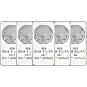 10 oz Silvertowne Mint Buffalo Silver Bar