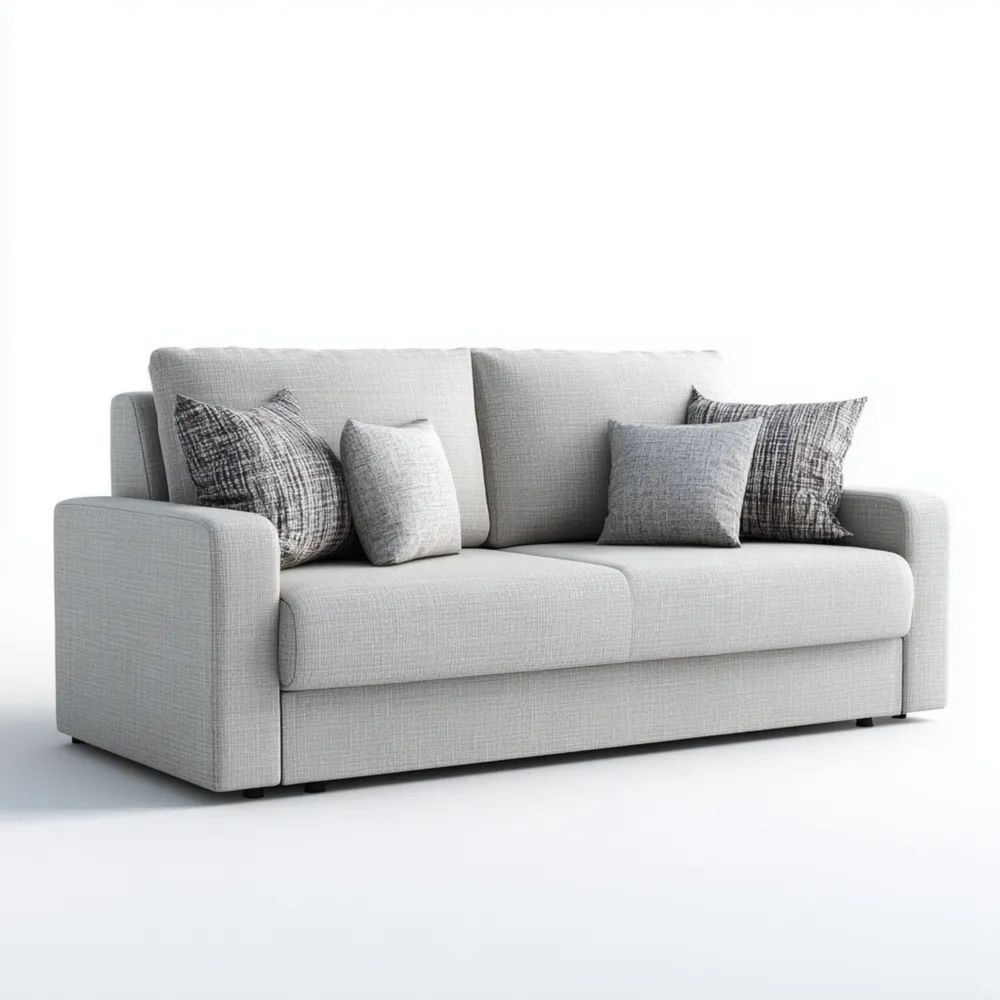 Canapé deux places 180x90x85 cm - Gris Clair - Design Moderne