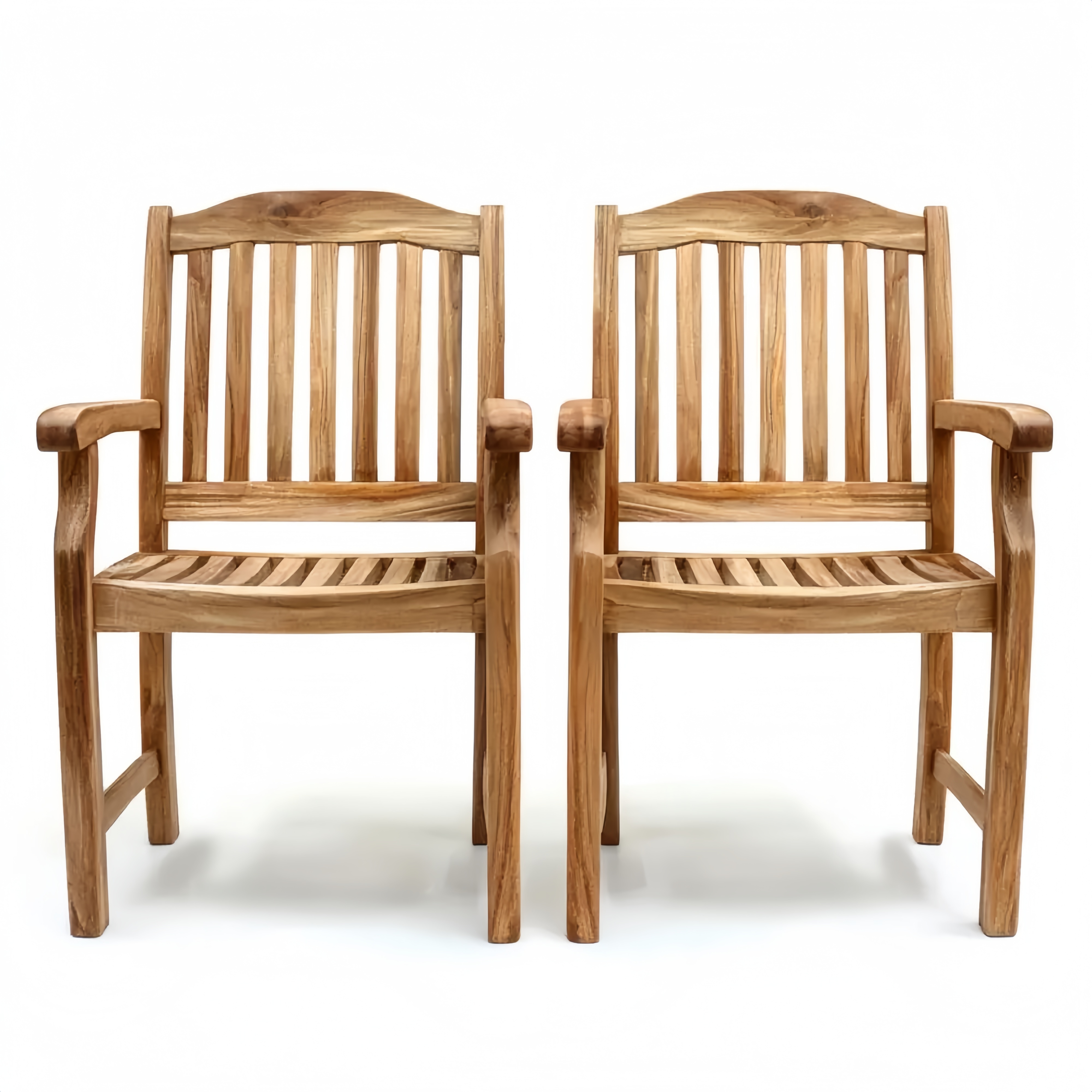 Set di Due Sedie da Esterno in Legno di Teak 60x65x90 cm - Design Classico