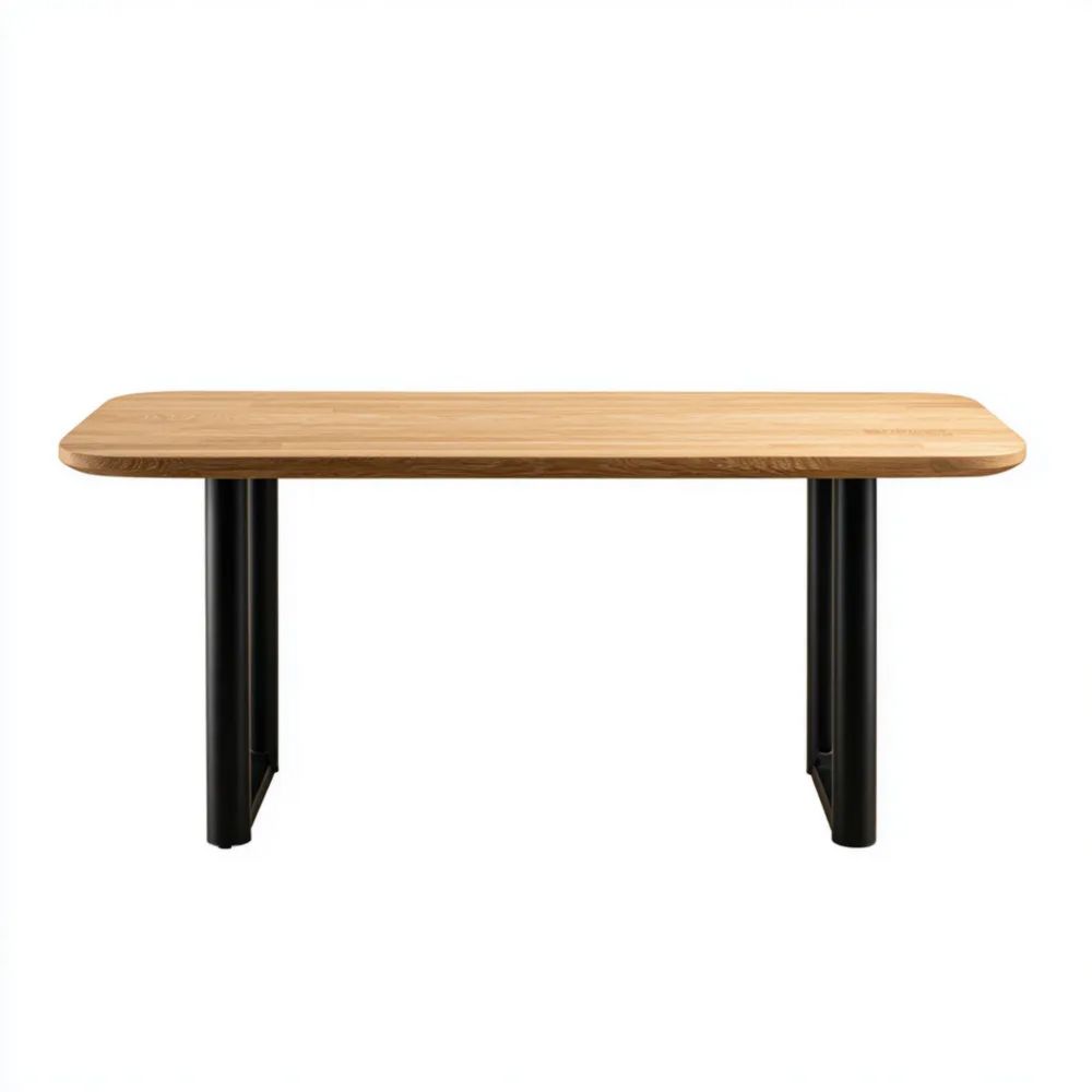 Tavolo da pranzo in legno 200x90x75 cm - Colore Naturale - Design Moderno