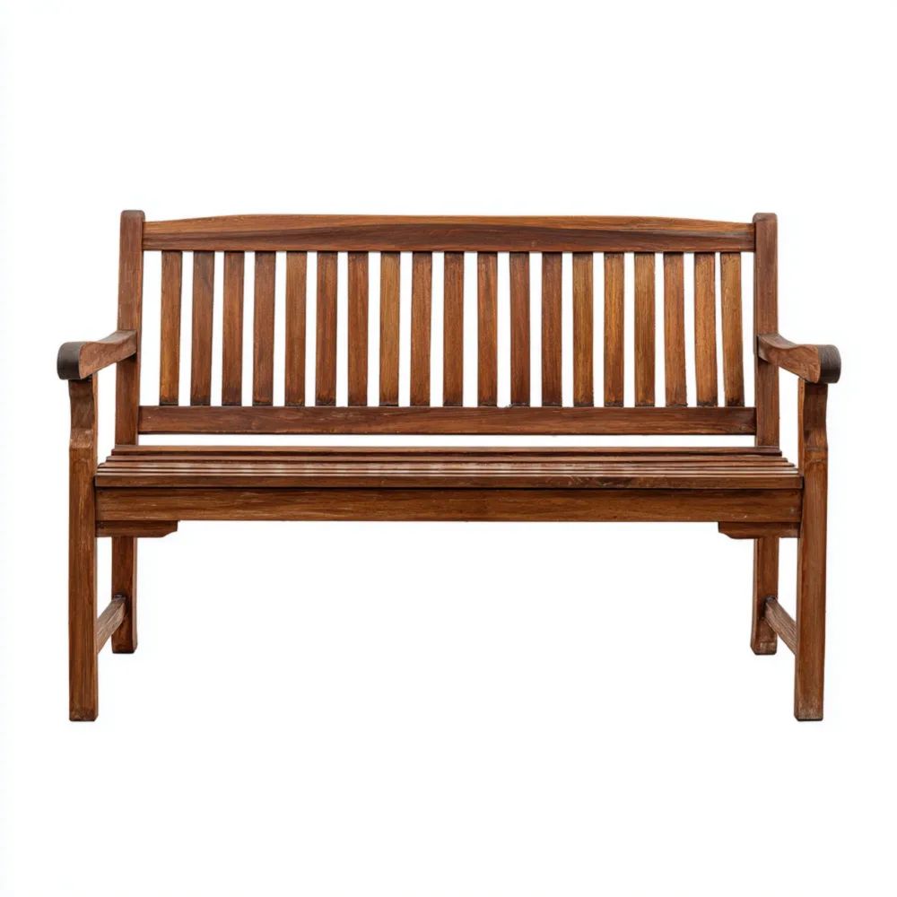 Panca da giardino legno teak 120x60x90 cm - Stile classico