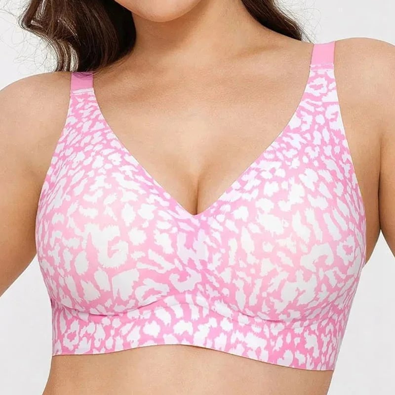 🏆LAST DAY SALE 49% OFF 🔥Super Firming Leopard Print Jelly  Bra | Women Wirefree Bras 👍No More Sagging Breasts