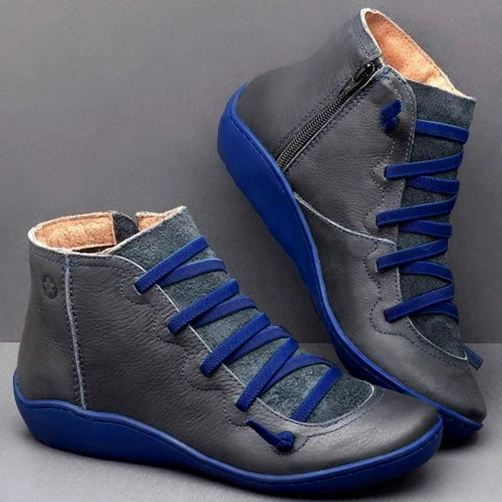 Shobous Comfortable Handmade Leather Foot Support Boots