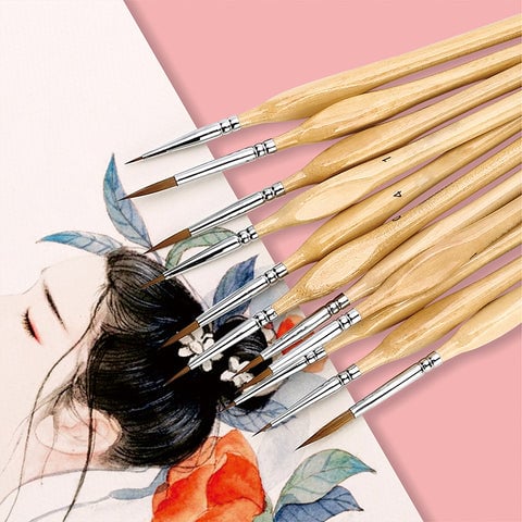 🎁11 Pcs Miniature Detail Paint Brush Set
