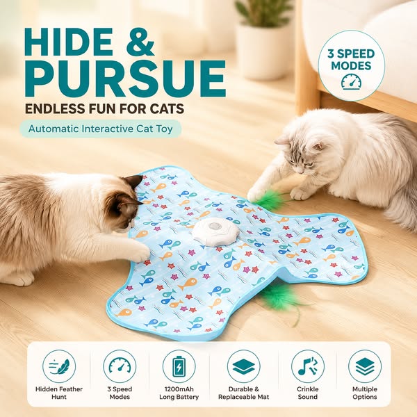 🔥50K+ SOLD!🔥2-In-1 Hide and Seek Game Cat Toy