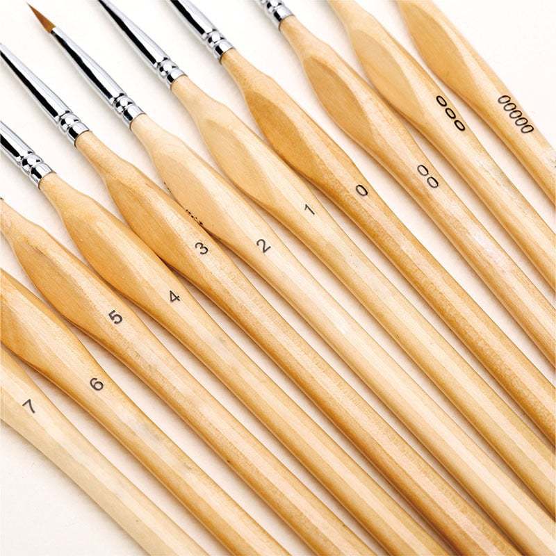 🎁11 Pcs Miniature Detail Paint Brush Set