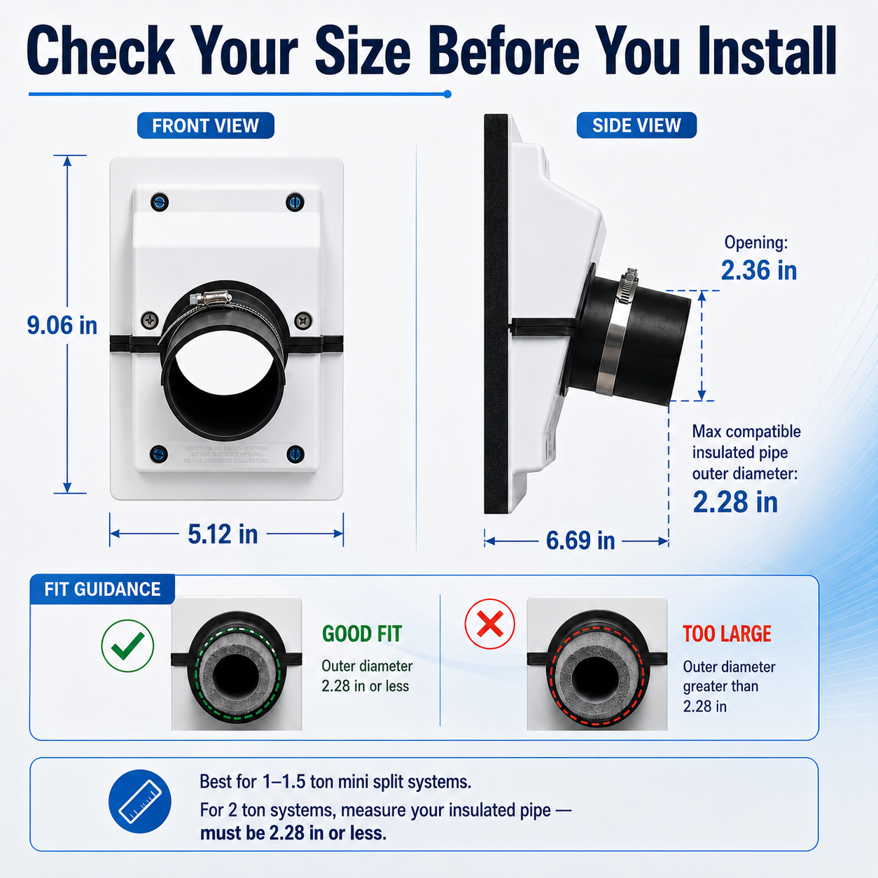 🔥Last Day 49% OFF🔥 - HVAC Wall Penetration & Line-Set Cover Kit – Retrofit Finish Solution