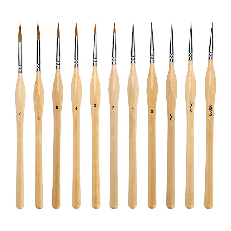 🎁11 Pcs Miniature Detail Paint Brush Set