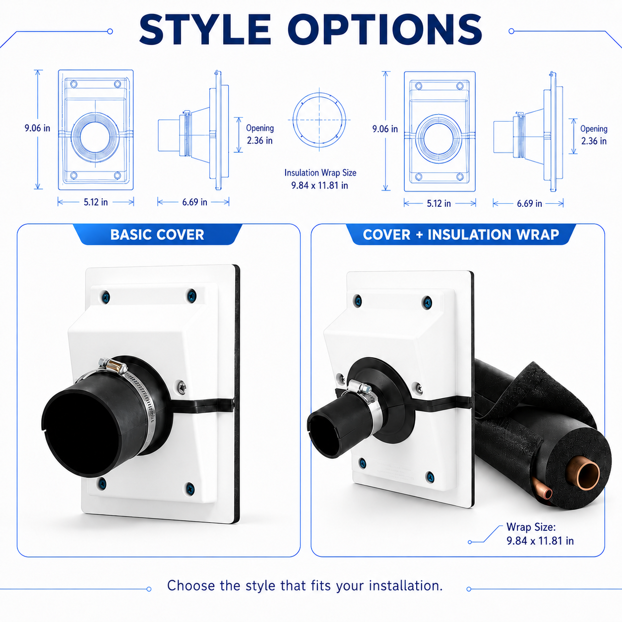 🔥Last Day 49% OFF🔥 - HVAC Wall Penetration & Line-Set Cover Kit – Retrofit Finish Solution