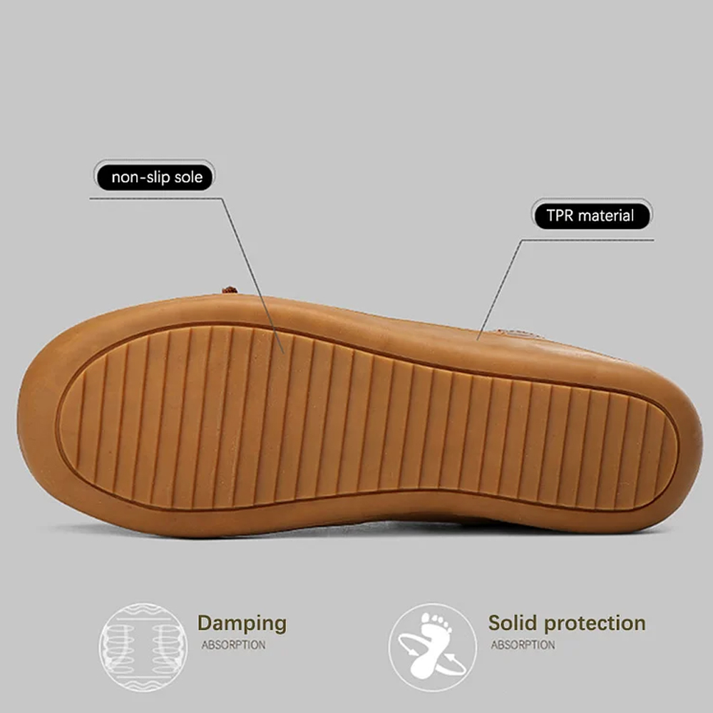 Shobous Comfortable Handmade Leather Foot Support Boots