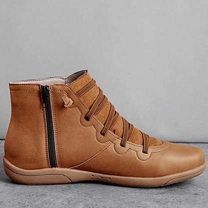 Shobous Comfortable Handmade Leather Foot Support Boots