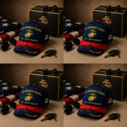 🔥 Father’s Day Sale - ❤️ U.S. Marine Corps 250th Anniversary Commemorative Embroidered Cap 🇺🇸