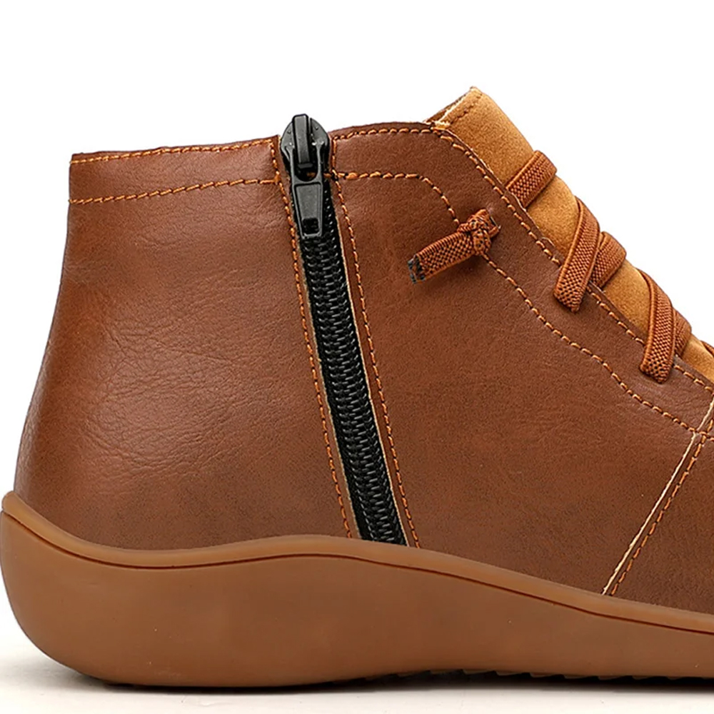 Shobous Comfortable Handmade Leather Foot Support Boots