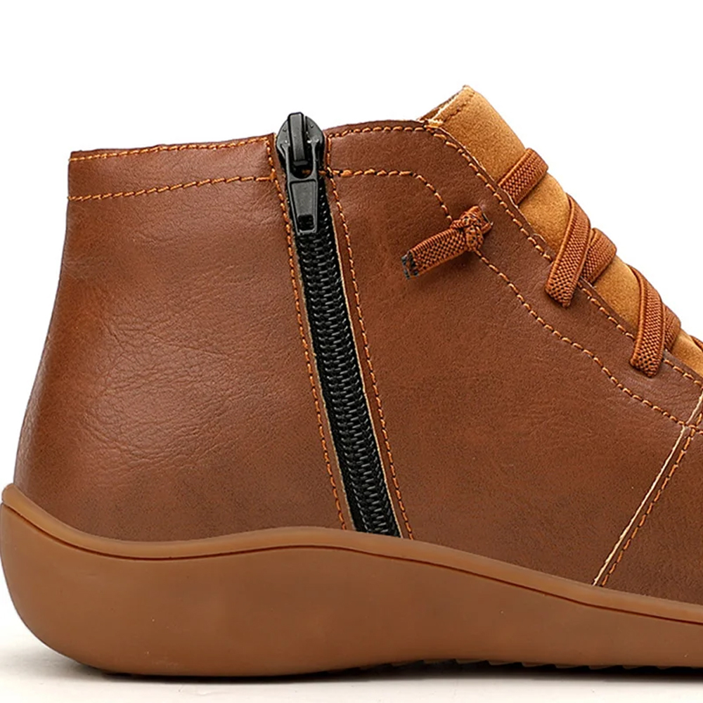 Shobous Comfortable Handmade Leather Foot Support Boots