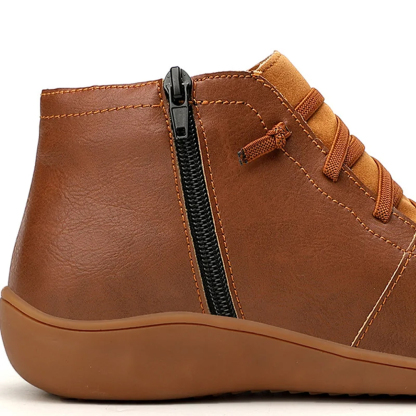 Shobous Comfortable Handmade Leather Foot Support Boots