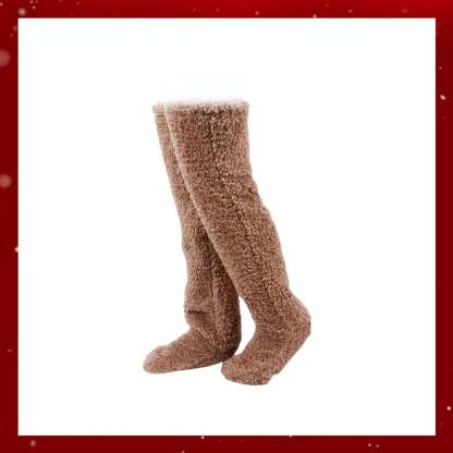 🏆Flash Sale⚡🏆#1 Best Seller ⏰ 💕Comfort Plush Fleece Knee Socks For Christmas❄️🎅