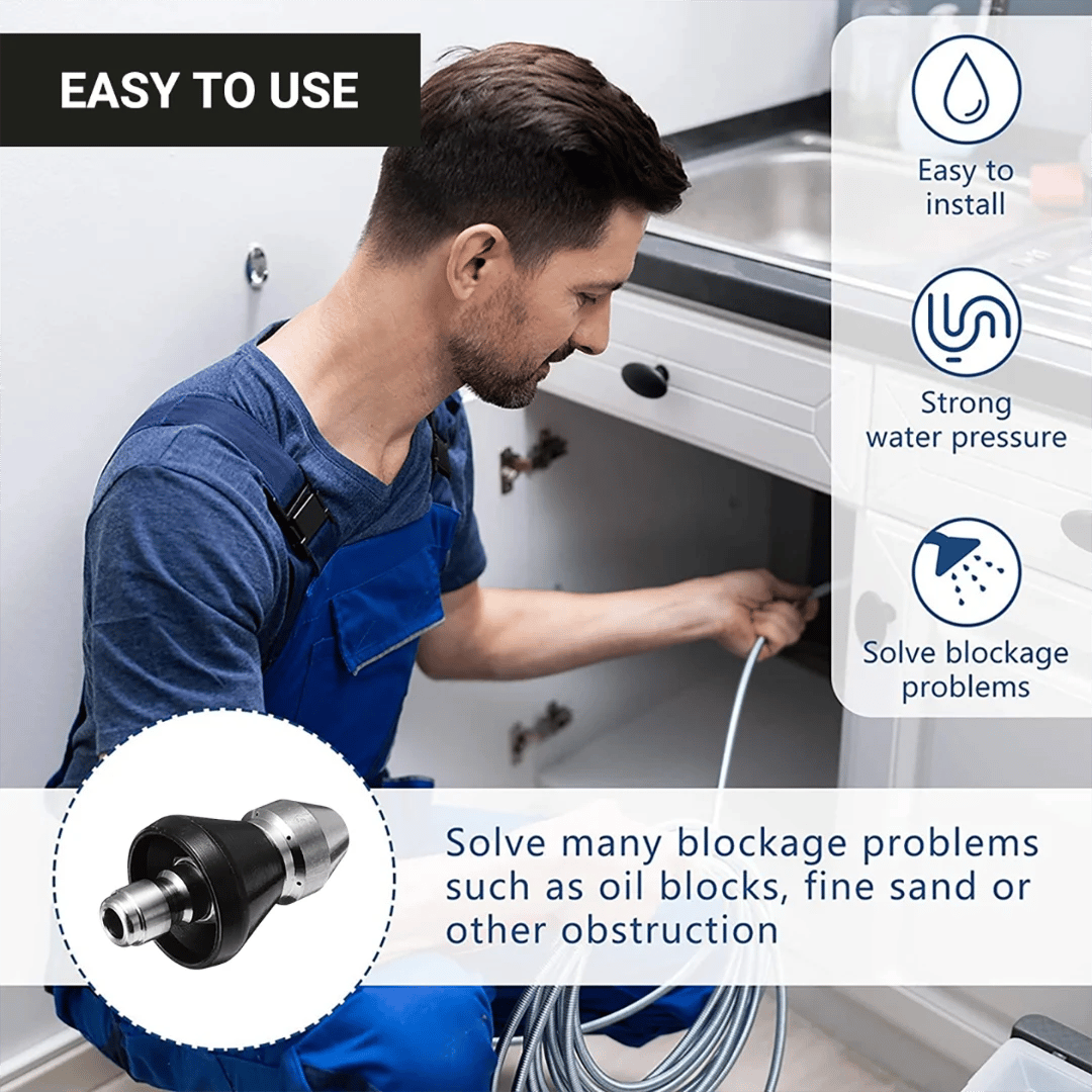 🔥Last Day 60% OFF💥Sewer Cleaning Tool High-pressure Nozzle