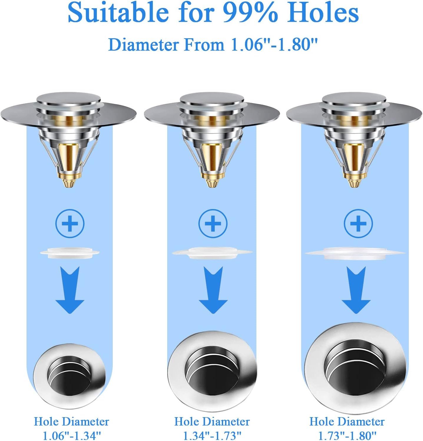 🔥Last Day 49% Off🔥2.0 Upgraded Universal Bathroom Sink Plugs