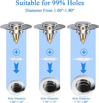 🔥Last Day 49% Off🔥2.0 Upgraded Universal Bathroom Sink Plugs
