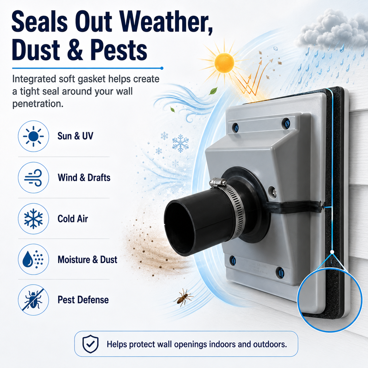 🔥Last Day 49% OFF🔥 - HVAC Wall Penetration & Line-Set Cover Kit – Retrofit Finish Solution