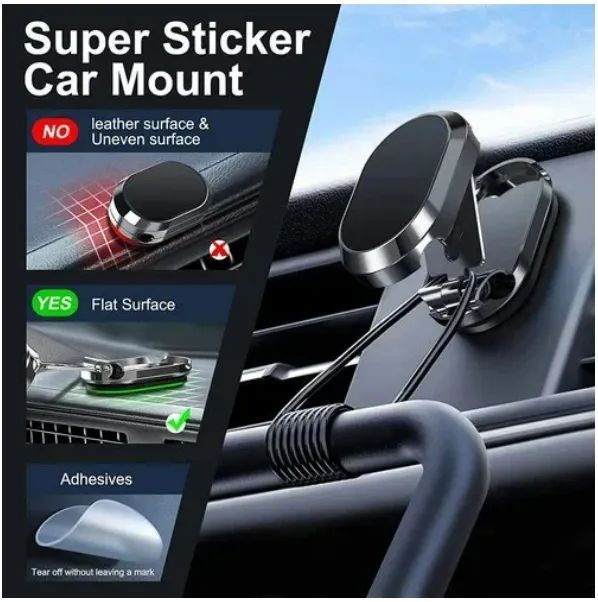 🔥Last Day Promotion 49% OFF - Alloy Folding Magnetic Car Phone Holder