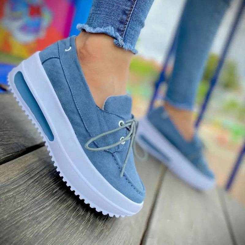 Women Round Toe Casual Sneakers, Comfy Walking Shoes