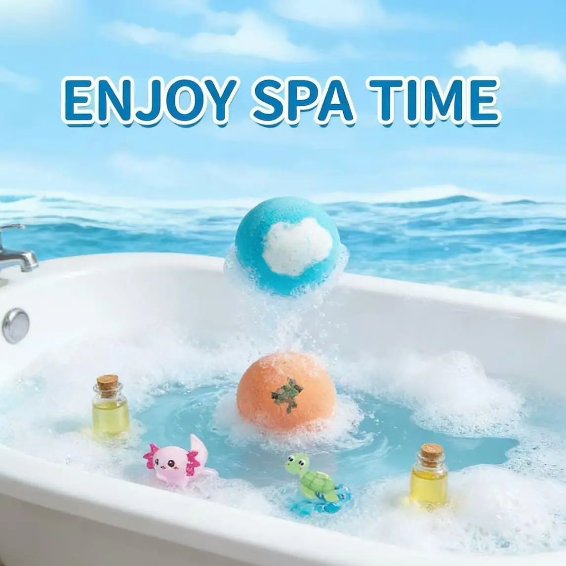 🛁🐣 Kids Spring Surprise Bath Bombs – 12 Pack with Hidden Toy Inside