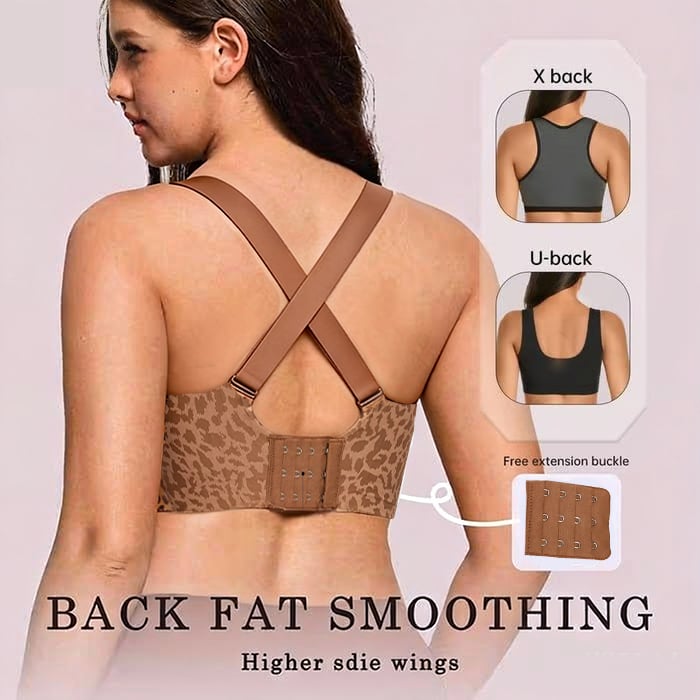 🏆LAST DAY SALE 49% OFF 🔥Super Firming Leopard Print Jelly  Bra | Women Wirefree Bras 👍No More Sagging Breasts