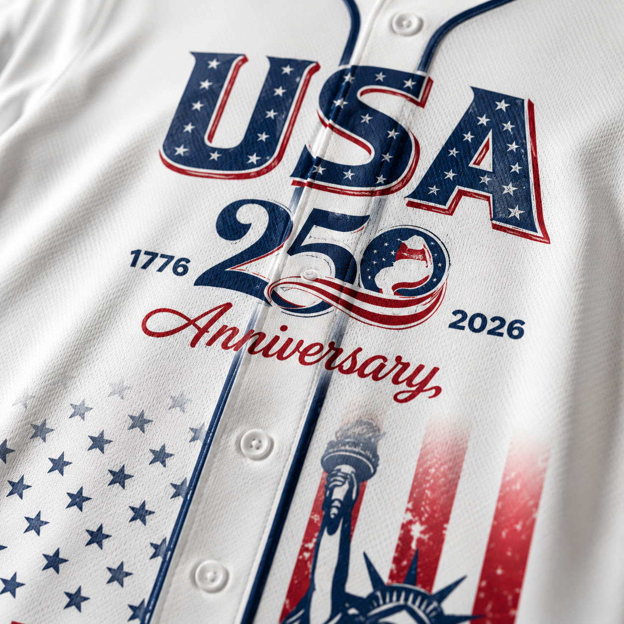 Patriotic Statue of Liberty 1776–2026 - USA 250th Anniversary Baseball Jersey Unisex Shirt
