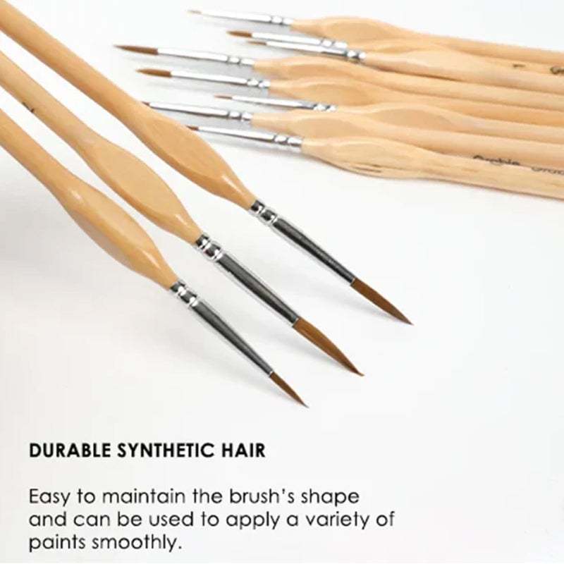 🎁11 Pcs Miniature Detail Paint Brush Set