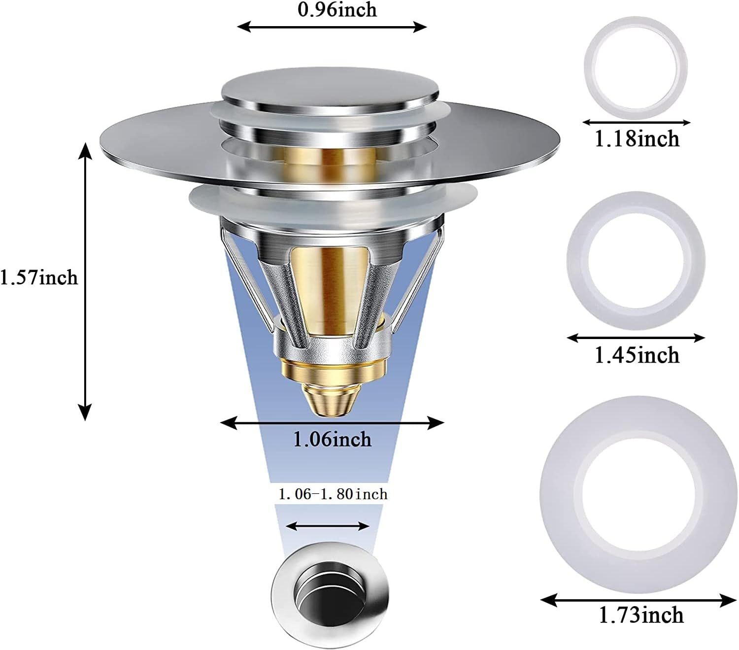 🔥Last Day 49% Off🔥2.0 Upgraded Universal Bathroom Sink Plugs