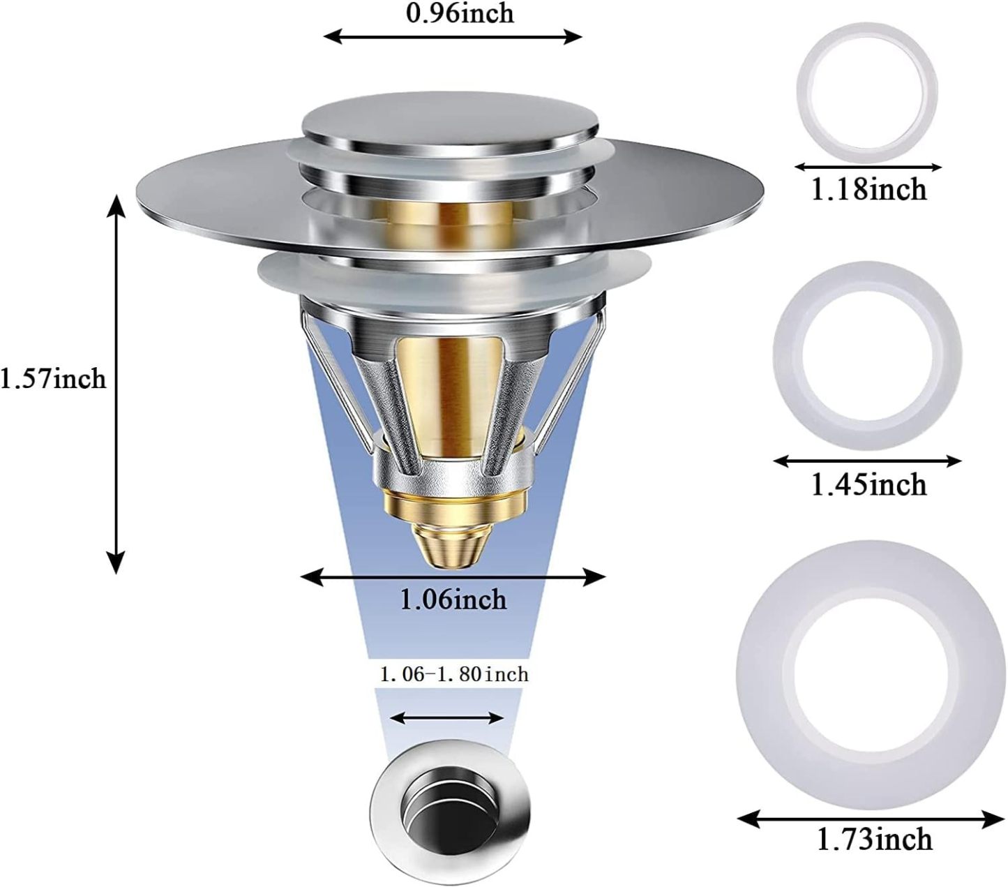 🔥Last Day 49% Off🔥2.0 Upgraded Universal Bathroom Sink Plugs
