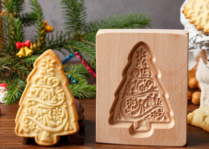 🎁EARLY CHRISTMAS SALE- 56% OFF🎁WOOD PATTERNED COOKIE CUTTER - EMBOSSING MOLD FOR COOKIES