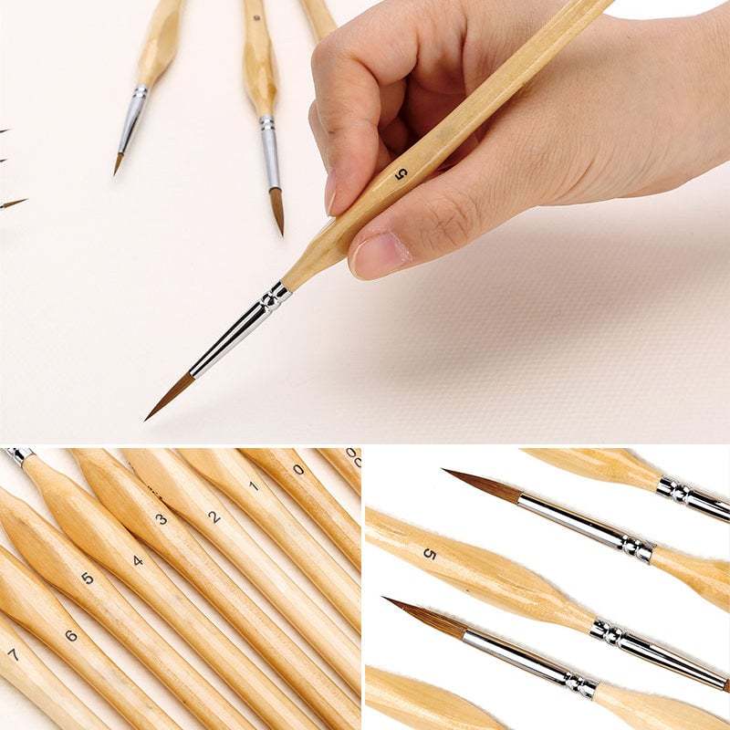 🎁11 Pcs Miniature Detail Paint Brush Set