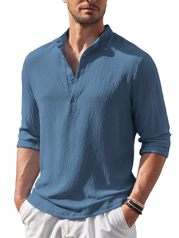 Casual Lightweight Henley Shirt