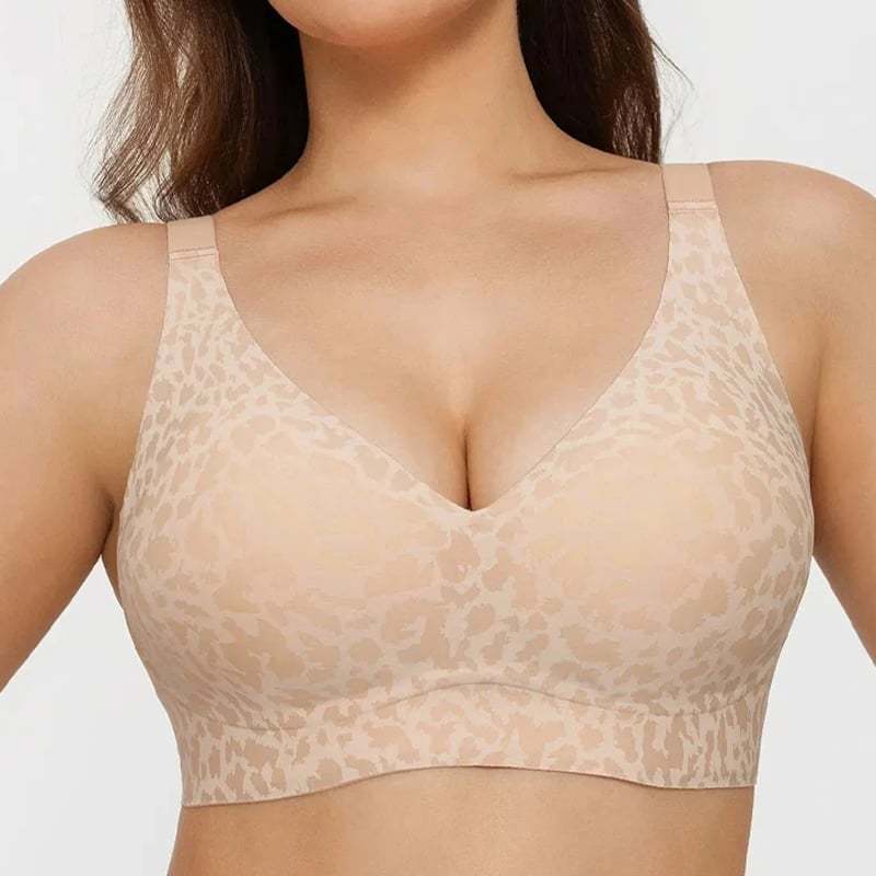 🏆LAST DAY SALE 49% OFF 🔥Super Firming Leopard Print Jelly  Bra | Women Wirefree Bras 👍No More Sagging Breasts