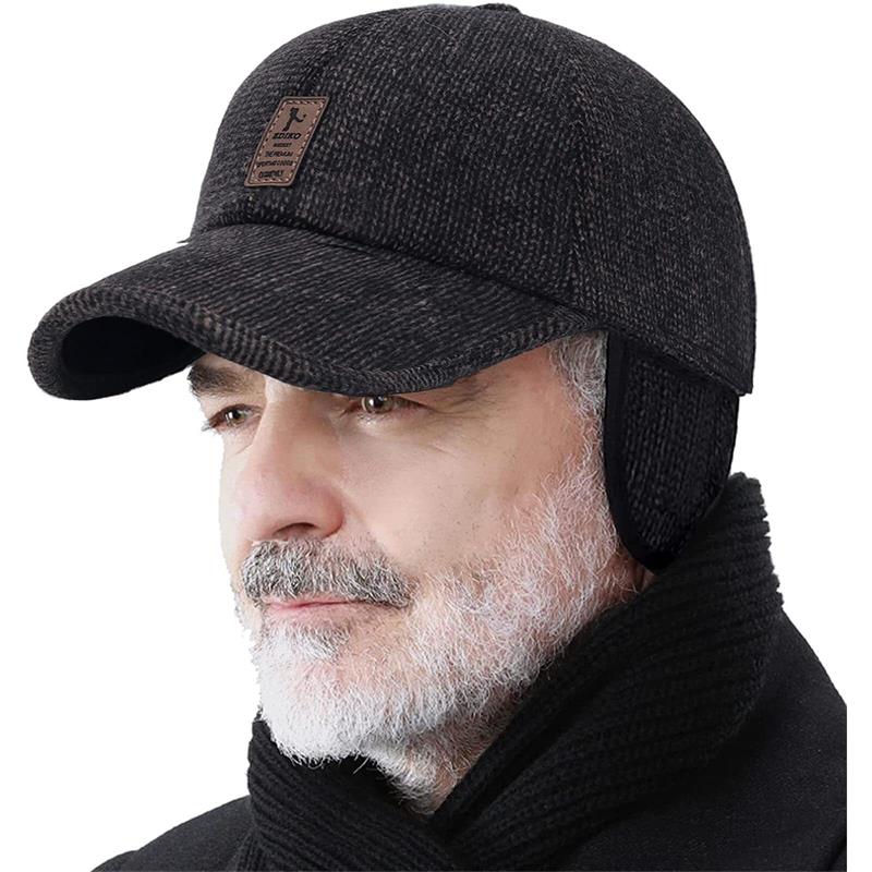🔥49% off before Christmas 🥳-Men's Winter Baseball Cap - With Ear Muffs, Thickened Warm Hat