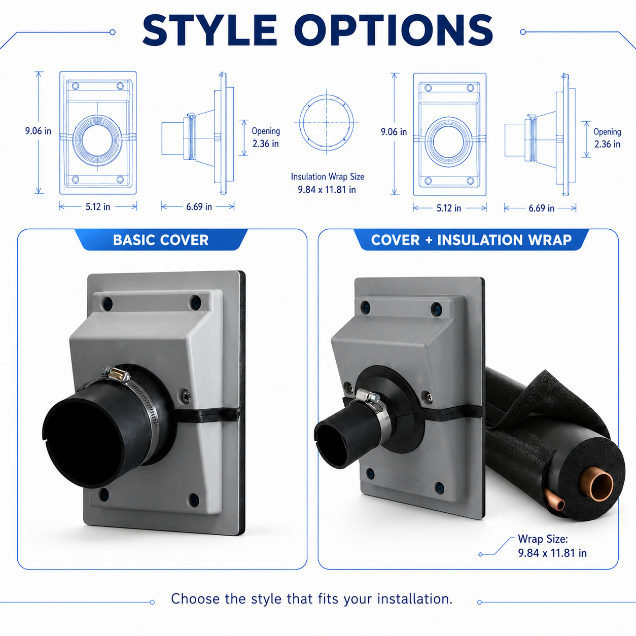🔥Last Day 49% OFF🔥 - HVAC Wall Penetration & Line-Set Cover Kit – Retrofit Finish Solution