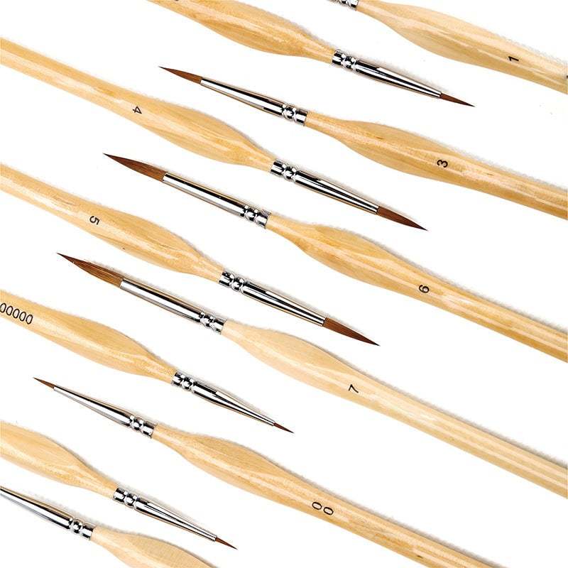 🎁11 Pcs Miniature Detail Paint Brush Set