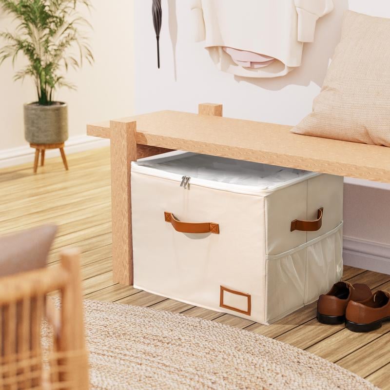 👟Shoe Organizer for Closet, Fabric Shoe Storage Boxes with Clear Cover, Storage, Foldable Space-saving Storage Container Bins🔥