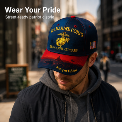 🔥 Father’s Day Sale - ❤️ U.S. Marine Corps 250th Anniversary Commemorative Embroidered Cap 🇺🇸