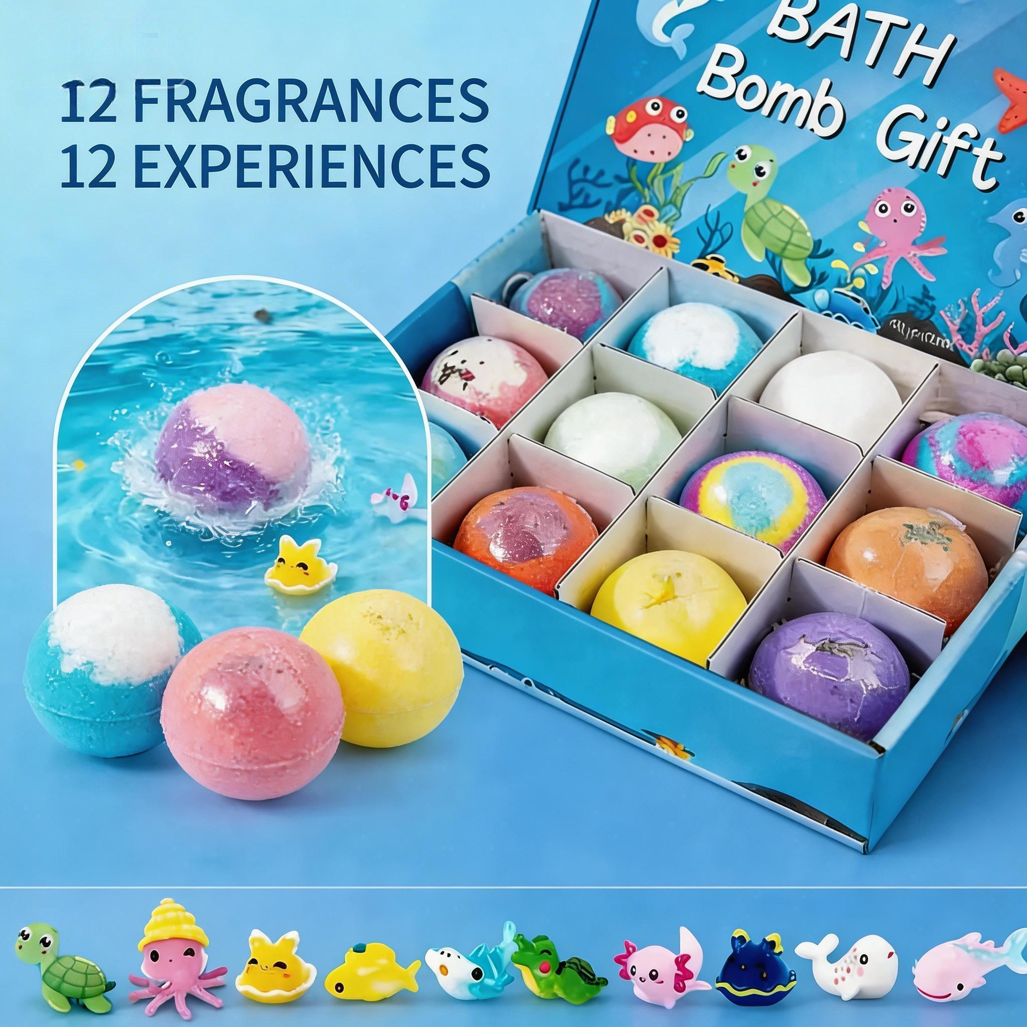 🛁🐣 Kids Spring Surprise Bath Bombs – 12 Pack with Hidden Toy Inside