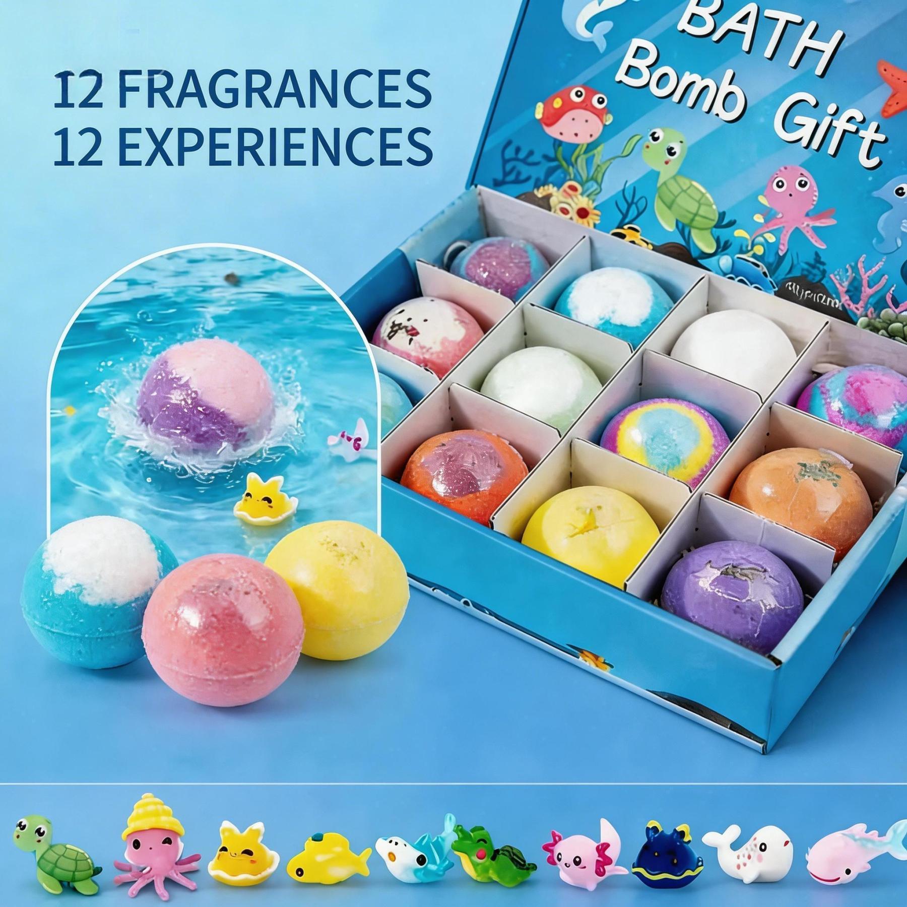 🛁🐣 Kids Spring Surprise Bath Bombs – 12 Pack with Hidden Toy Inside